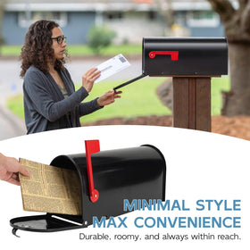 BlissBoard mailbox interior space fits oversized envelopes and magazines