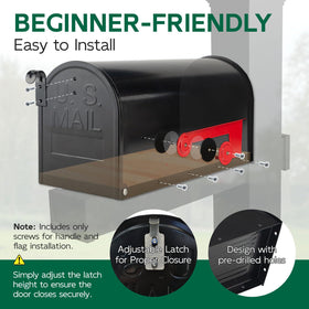 BlissBoard mailbox interior depth of 20 inches for larger item storage.