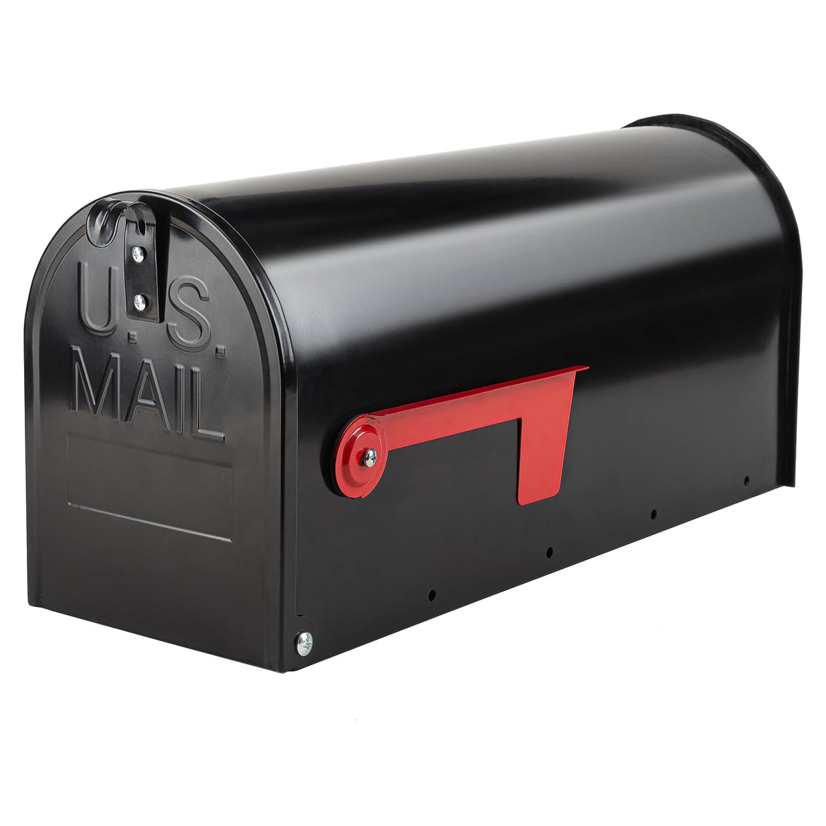 BlissBoard outdoor mailbox in steel black finish, durable outdoor storage for letters and small parcels.