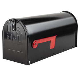 BlissBoard outdoor mailbox in steel black finish, durable outdoor storage for letters and small parcels.