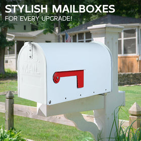 BlissBoard white mailbox ideal for new homeowners upgrading curb appeal