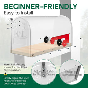 BlissBoard white mailbox pre-drilled holes enable quick, simple installation