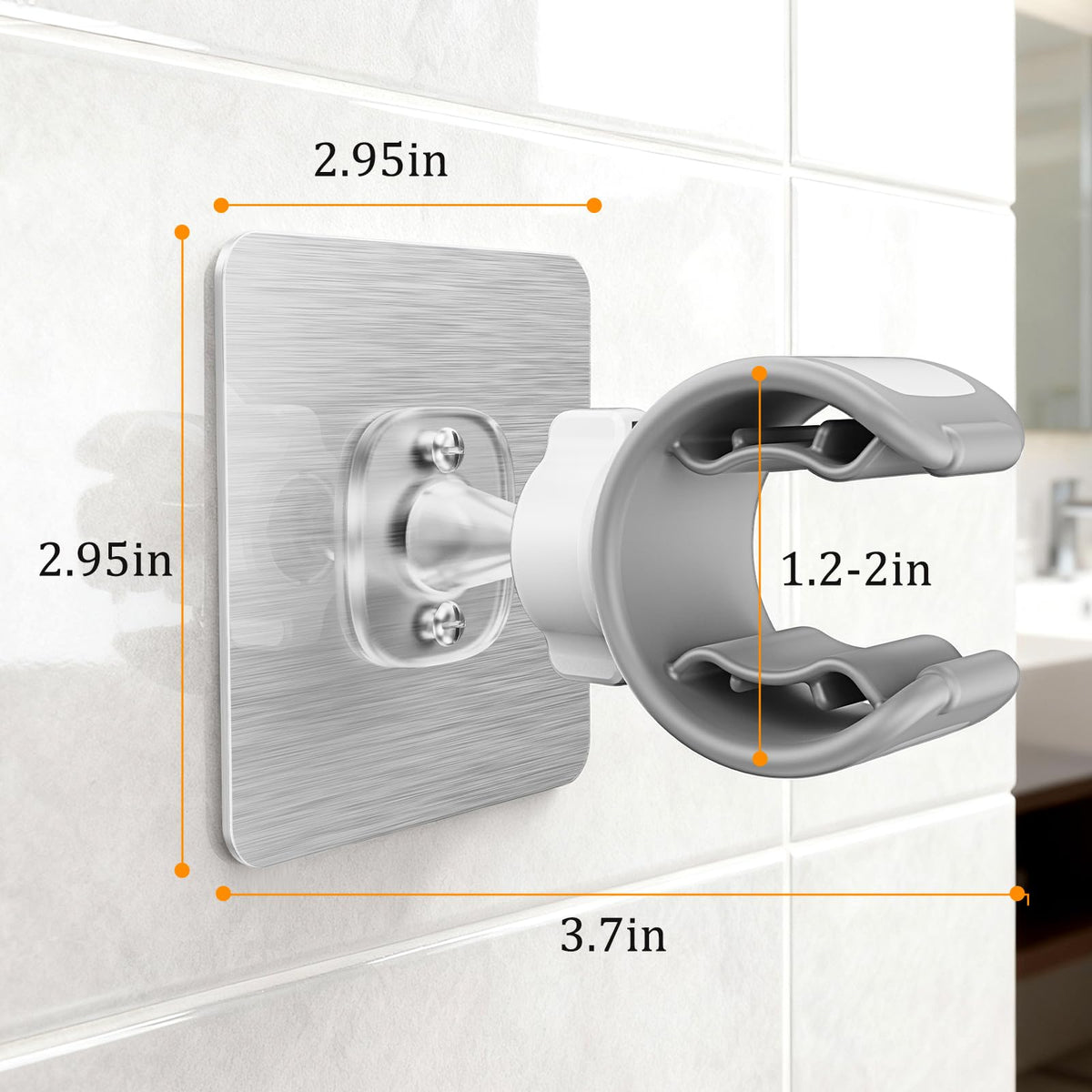 Blissfuhue shower head holder with screws for flexible installation