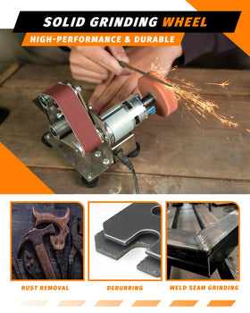 Blissthrill belt sander belts and discs set for versatile prep.