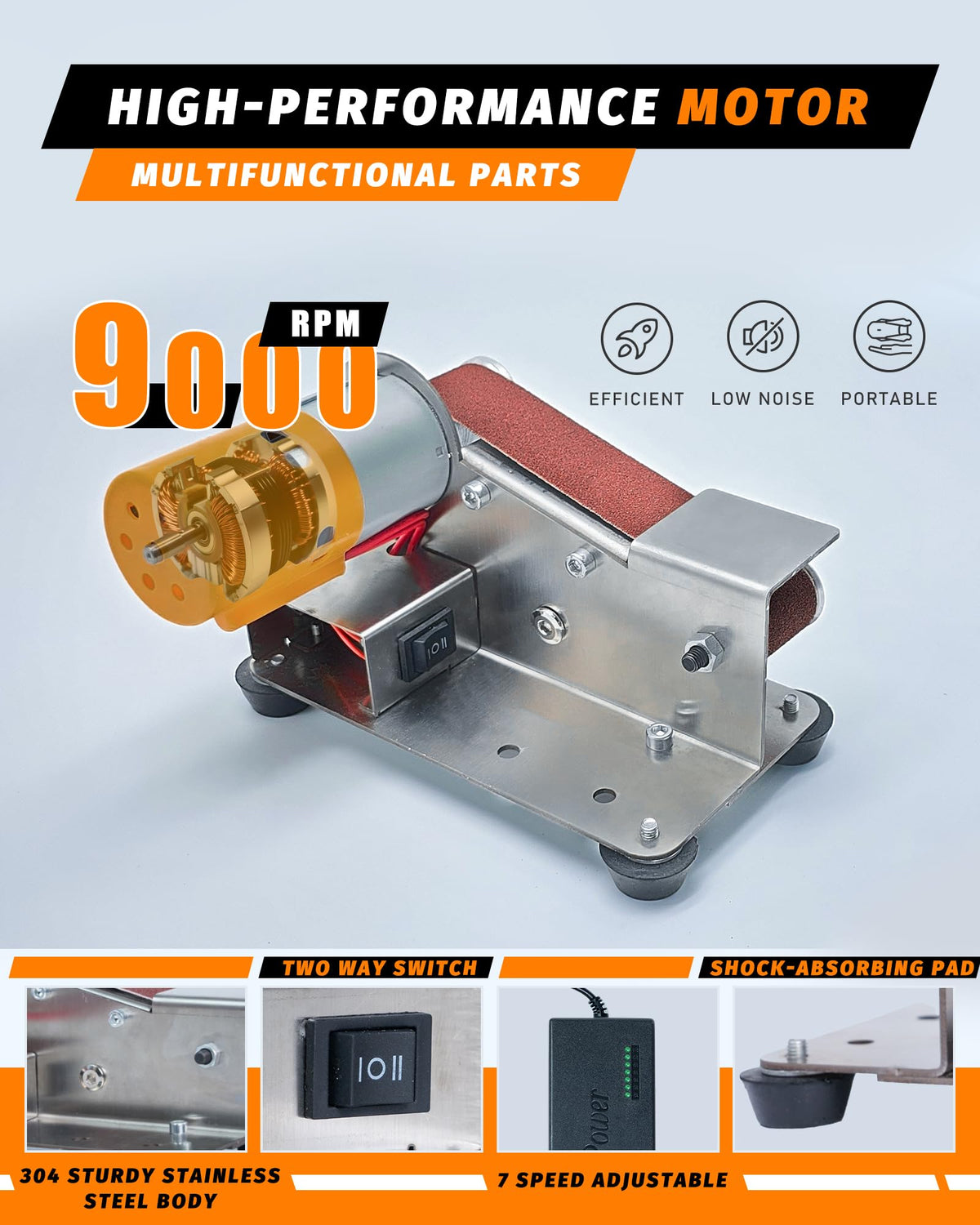 Blissthrill control panel with seven-speed options for versatile materials
