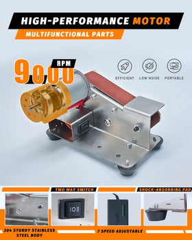 Blissthrill control panel with seven-speed options for versatile materials