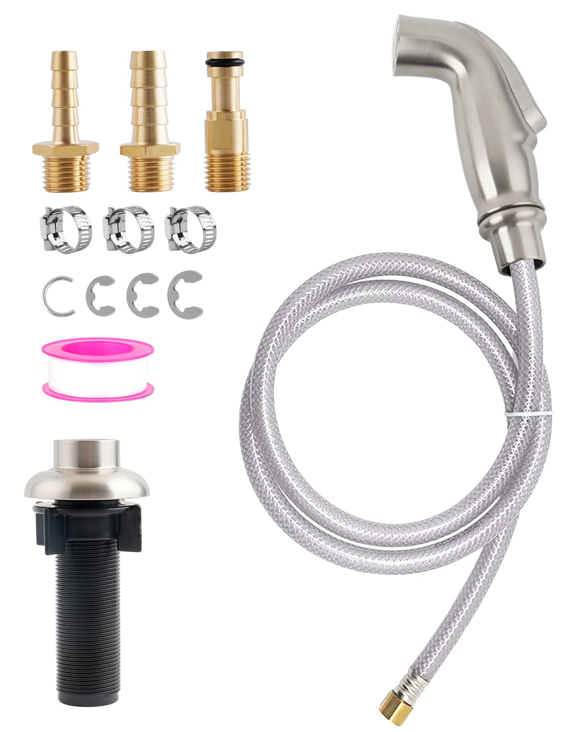 Blissvent universal sink side sprayer with quick connector for seamless Moen compatibility