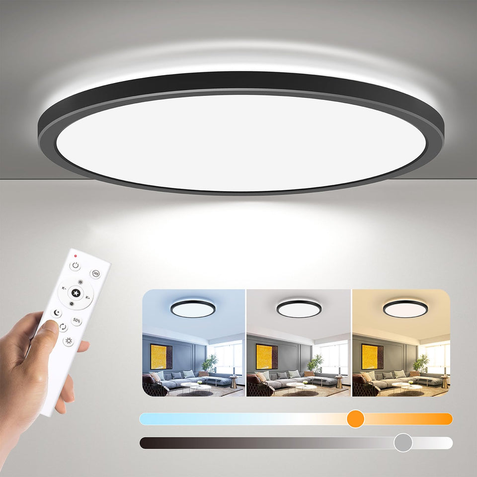 BLNAN dimmable flush mount with remote for easy brightness control