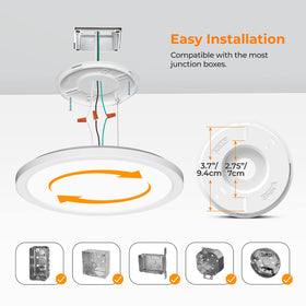 BLNAN hardwired installation kit simplifies mounting to junction box.
