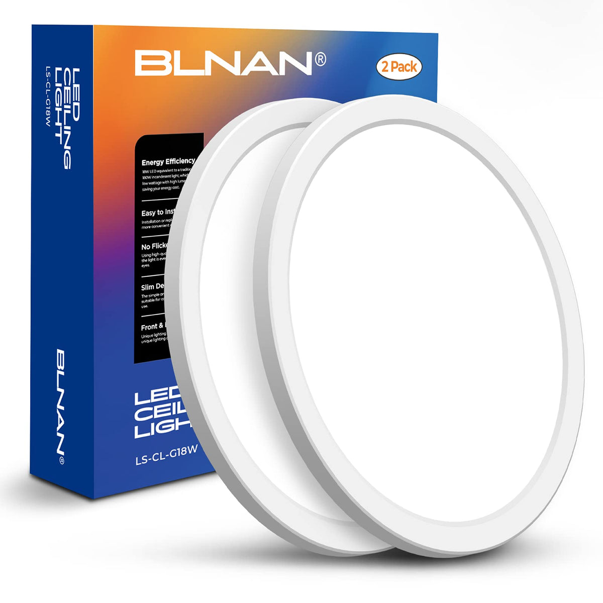 BLNAN non-dimmable fixture offers reliable brightness control via toggle.