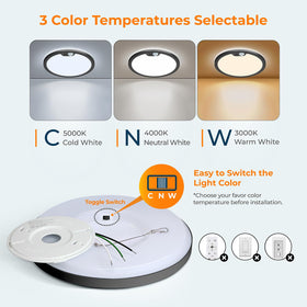 BLNAN LED ceiling light with color switch between 3000K-5000K.