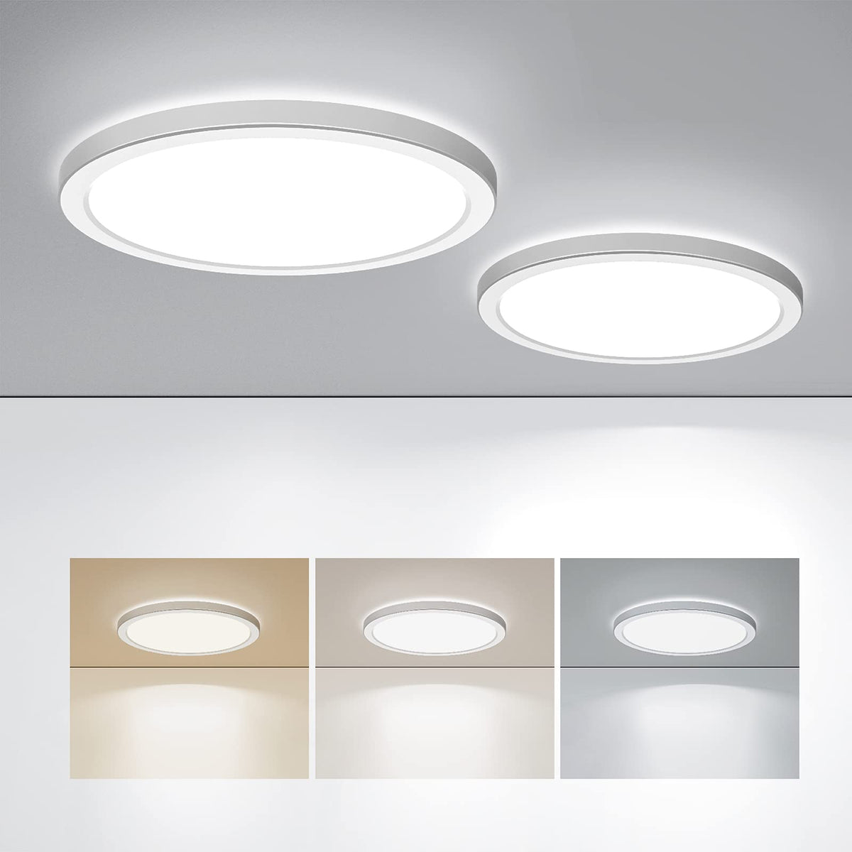 BLNAN LED flush-mount 9-inch round light adds a slim, modern touch to ceilings.