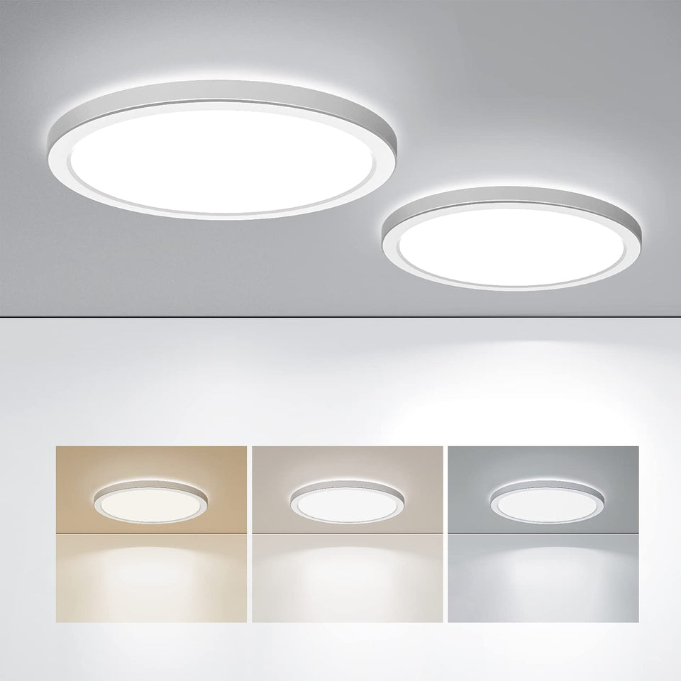 BLNAN LED flush-mount 9-inch round light adds a slim, modern touch to ceilings.
