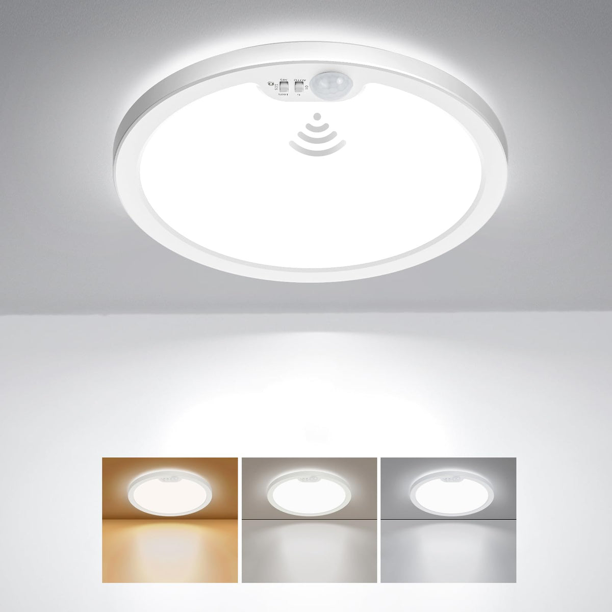 BLNAN motion-sensor ceiling light round 8.7-inch delivers soft ambient hallway illumination.