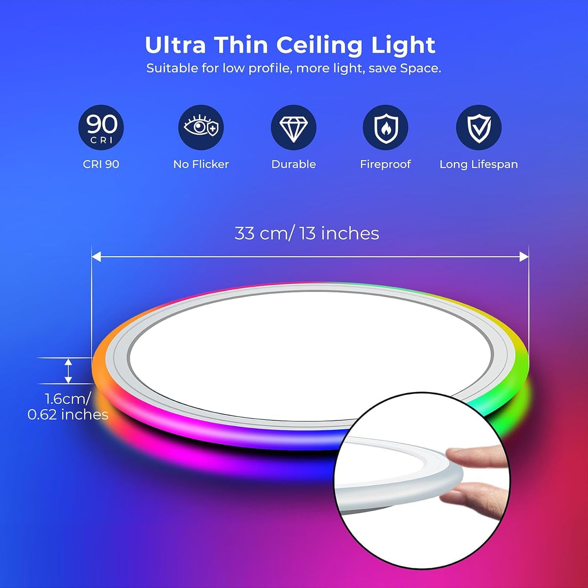 BLNAN night-light mode provides gentle 3000K illumination for late-night routines