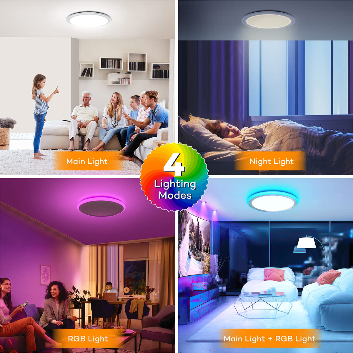 BLNAN night light mode offers warm glow for bedtime