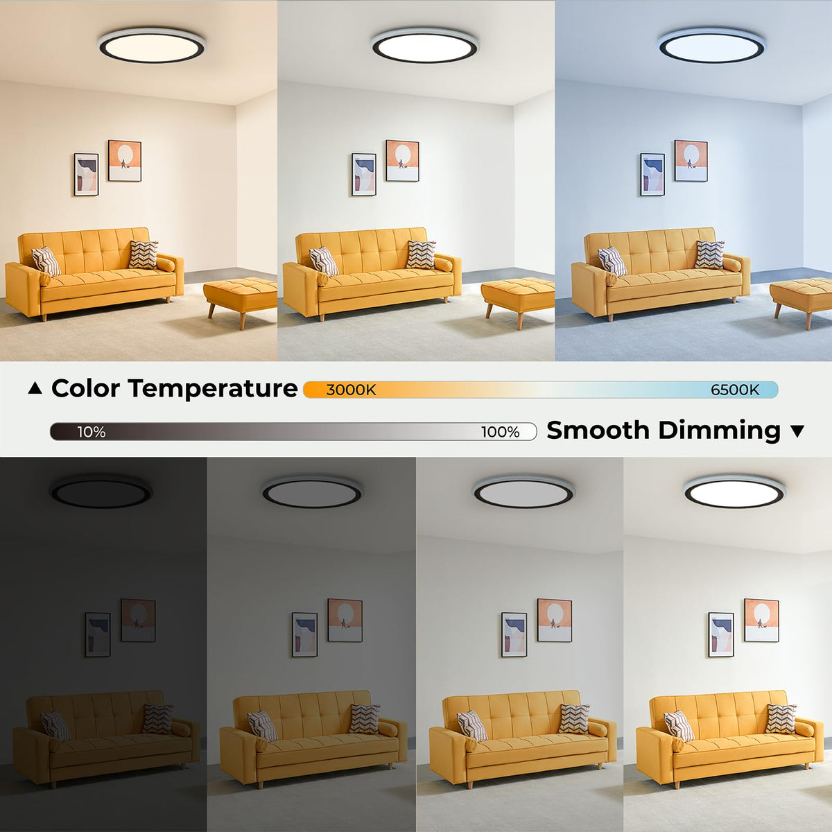 BLNAN night light mode provides soft, glare-free illumination for bedtime.