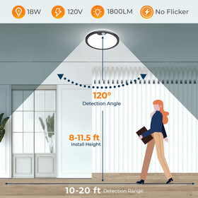 BLNAN PIR motion sensor detects movement up to 10 feet.