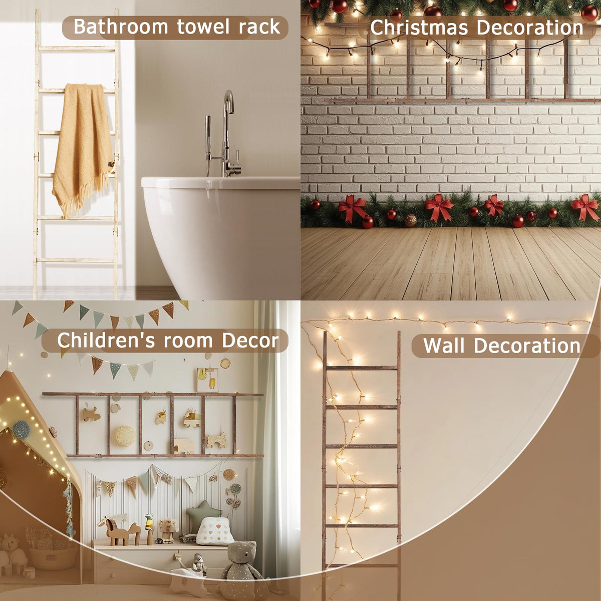 Blossome decorative blanket ladder used for plants or photos