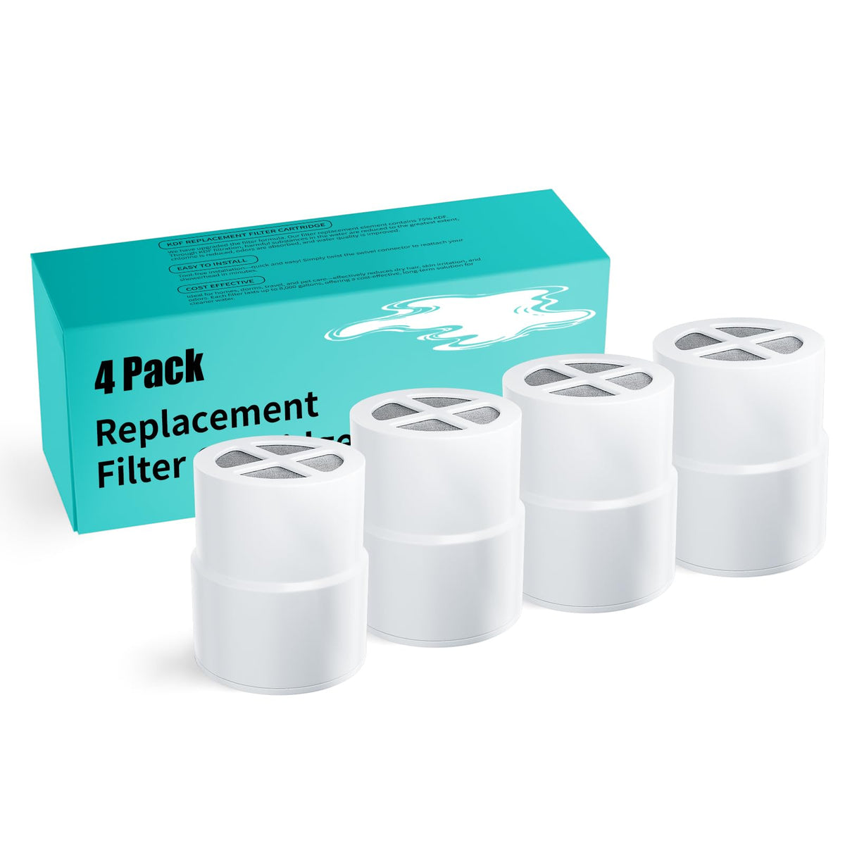 BLOTMS Jolie shower head replacement filter 4-pack improves water quality for daily use