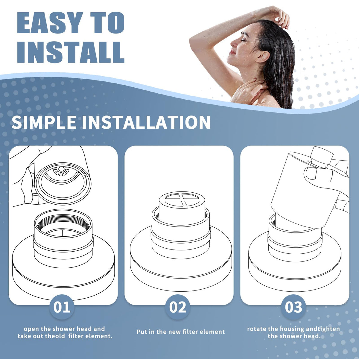 BLOTMS Jolie easy installation steps for quick cartridge replacement.