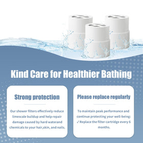 BLOTMS Jolie replacement cartridge fits Jolie shower head for continuous filtration.