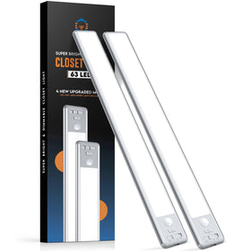 BLS 14.8-inch under-cabinet light close-up with 63 LEDs for bright, even illumination