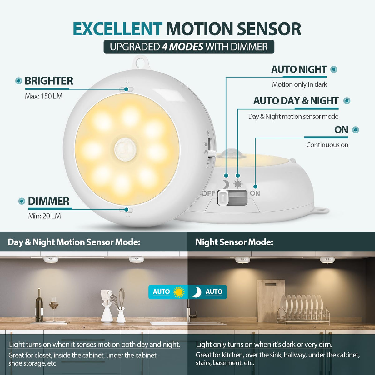 BLS light on stairs delivers automatic illumination for easier steps.
