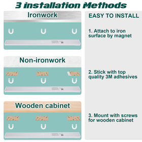 BLS 84 LED closet light installs on iron surfaces, offering flexible placement