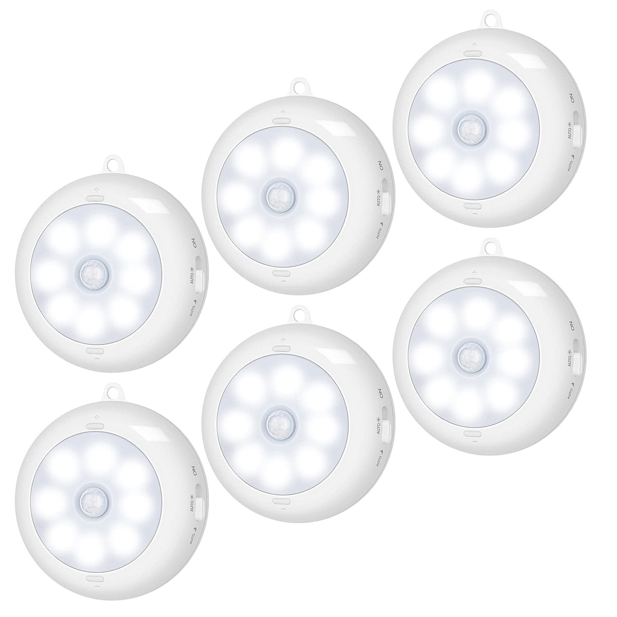 BLS motion sensor light indoor 6-pack provides bright, hands-free illumination for any room