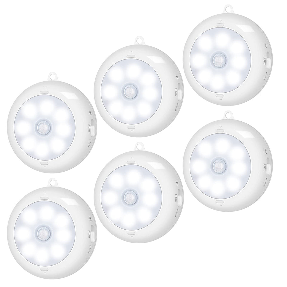 BLS motion sensor light indoor 6-pack provides bright, hands-free illumination for any room