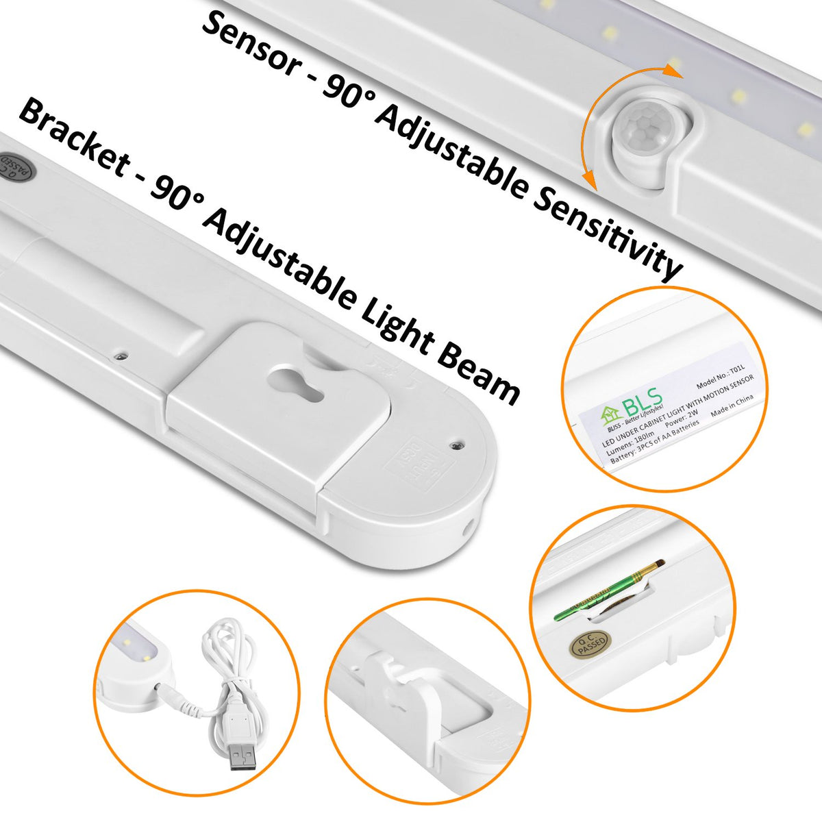 BLS T01L installation is quick with screws or 3M sticker.