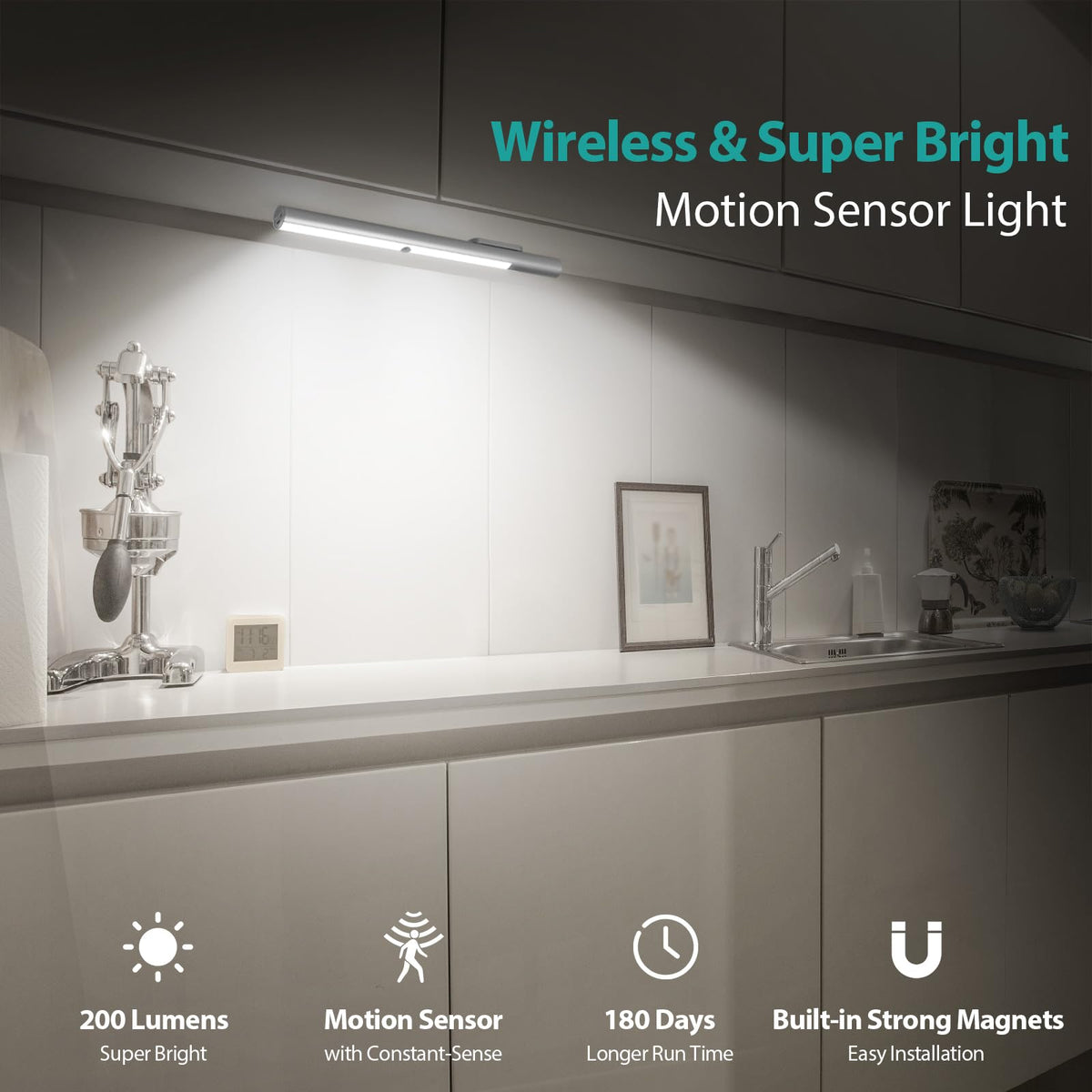 BLS T401 motion sensor auto mode provides hands-free lighting when entering a space.