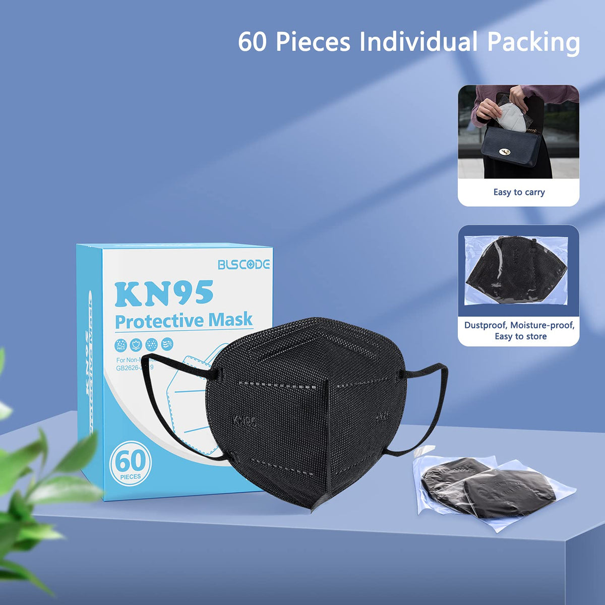 BLScode KN95 breathable comfort-fit for extended daily use