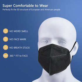 BLScode KN95 inner moisture-absorbent layer keeps breath comfortable