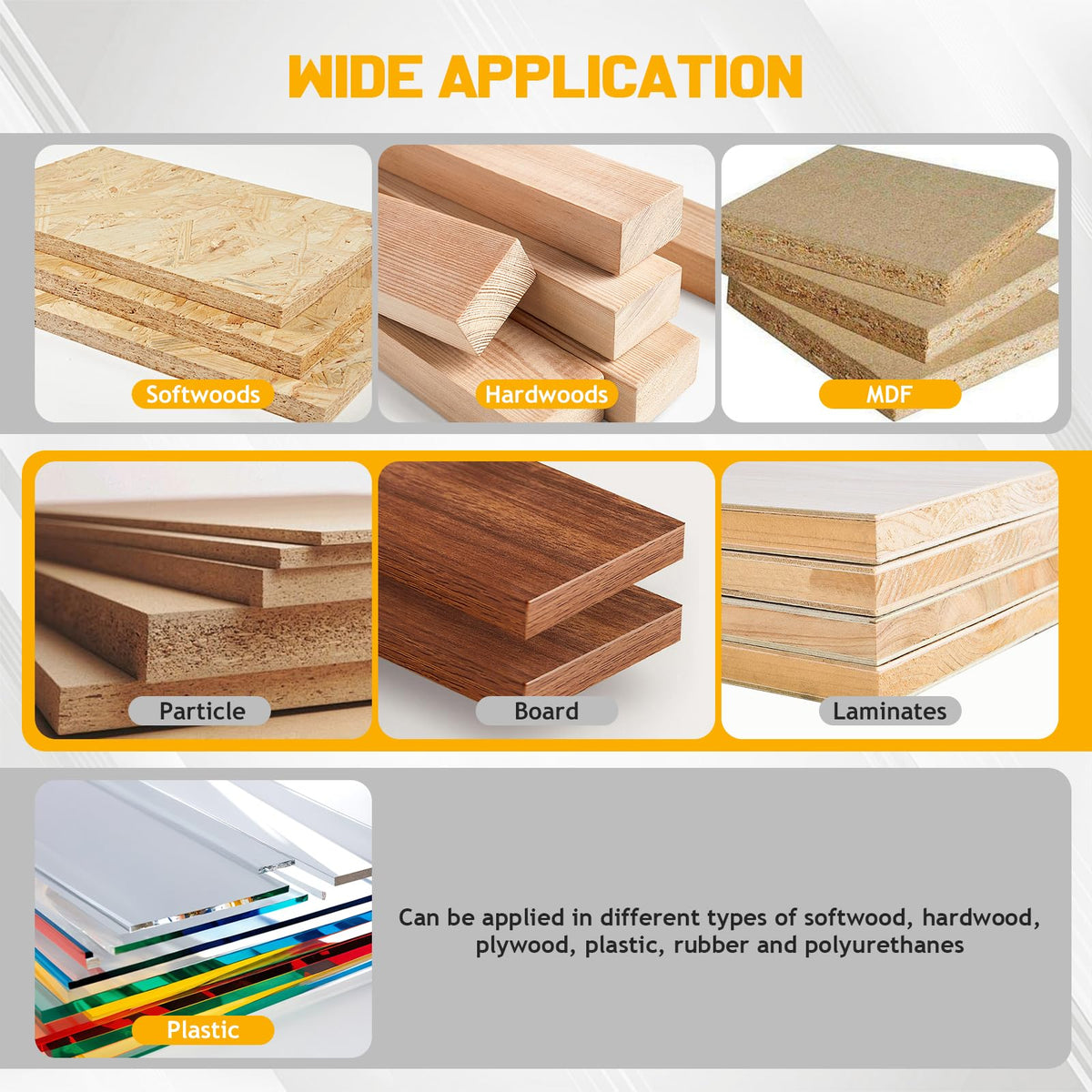 Blu7ive size range 1/16 to 1/2 inch supports cabinetry projects.