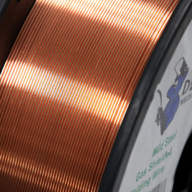 Blue Demon ER70S6 MIG wire suitable for all-position welding in shop projects.