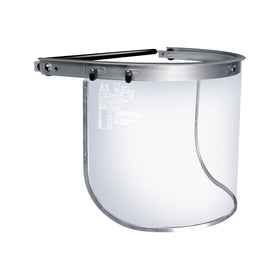 Blue Eagle face shield adapter for full-brim hats with secure mounting.