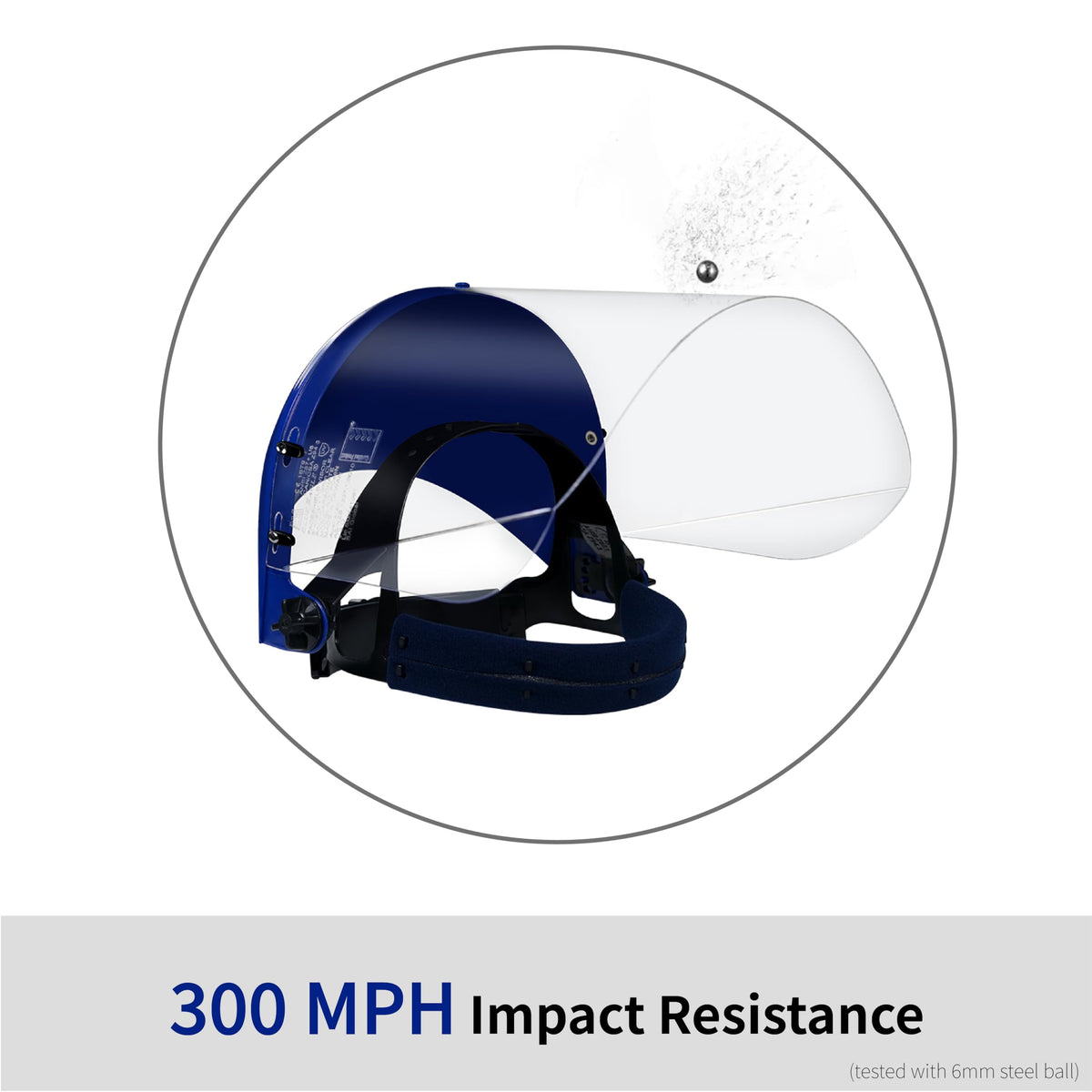 Blue Eagle FC48N visor includes UV filter for bright light conditions.