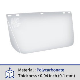 Blue Eagle FC48N visor shows aluminum edge reinforcement for added strength.