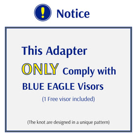 Blue Eagle visor bracket for cap-style hard hats with stable alignment