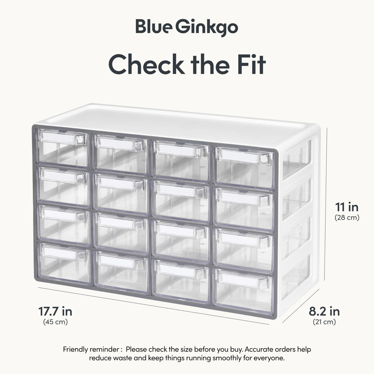 Blue Ginkgo adjustable dividers enable customizable bead and craft storage.