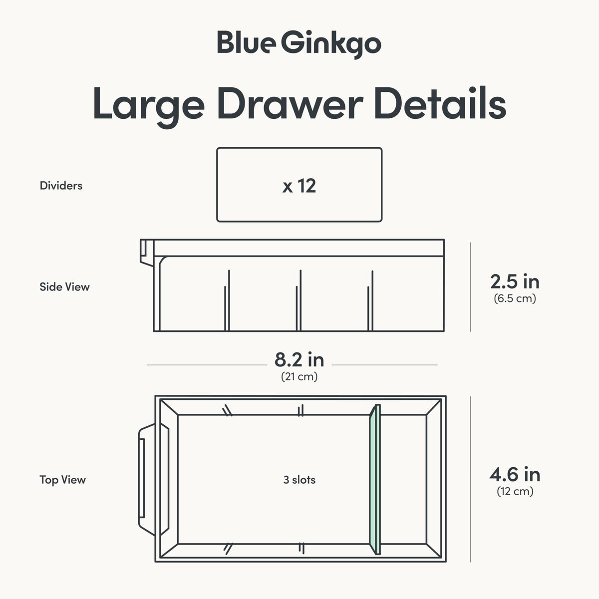 Blue Ginkgo clear front drawers help visualize hardware and beads