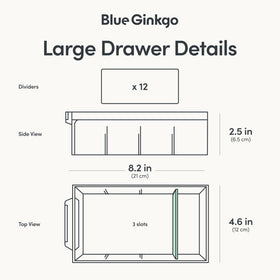 Blue Ginkgo clear front drawers help visualize hardware and beads