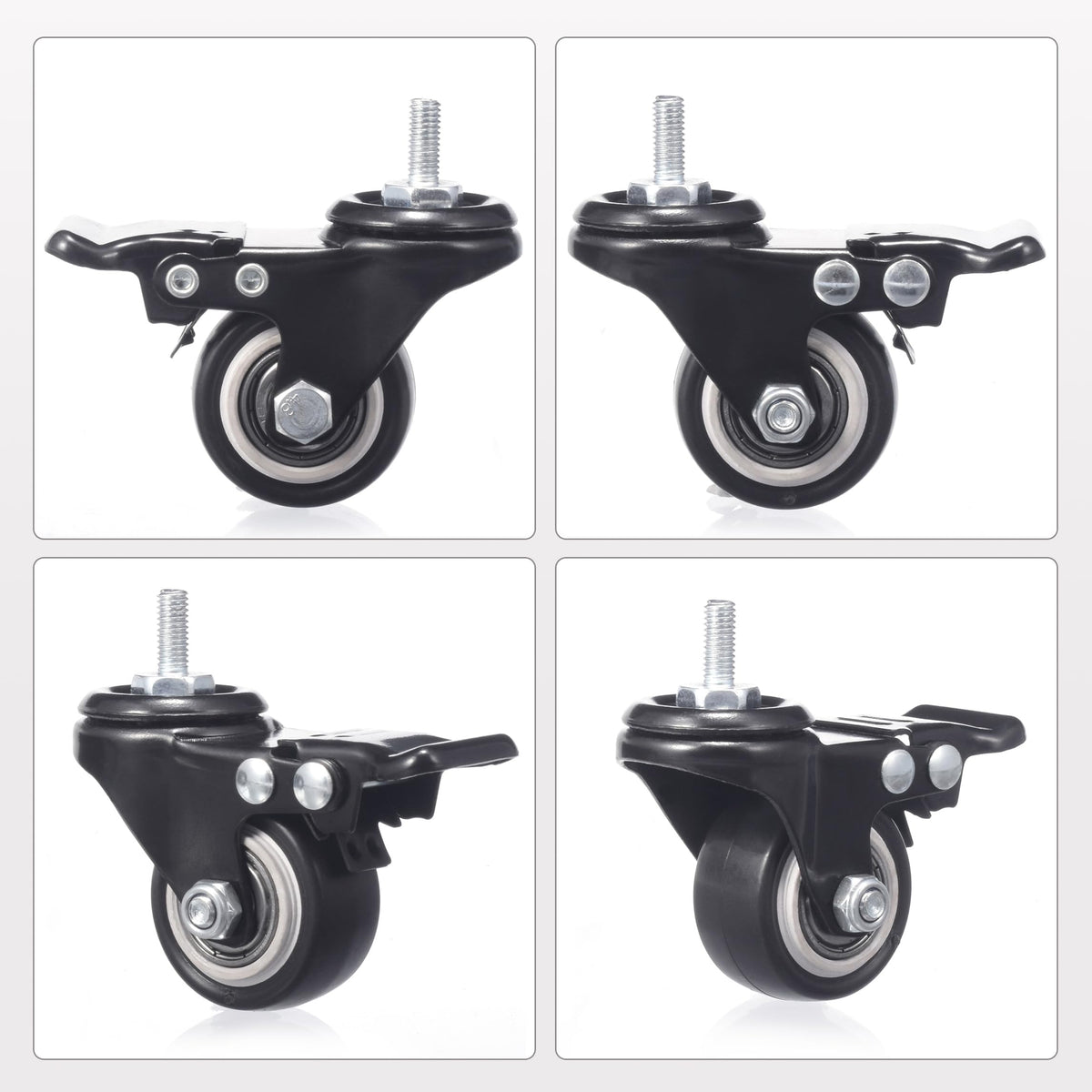 Blue Handcart polyurethane wheels protect floors while rolling quietly.