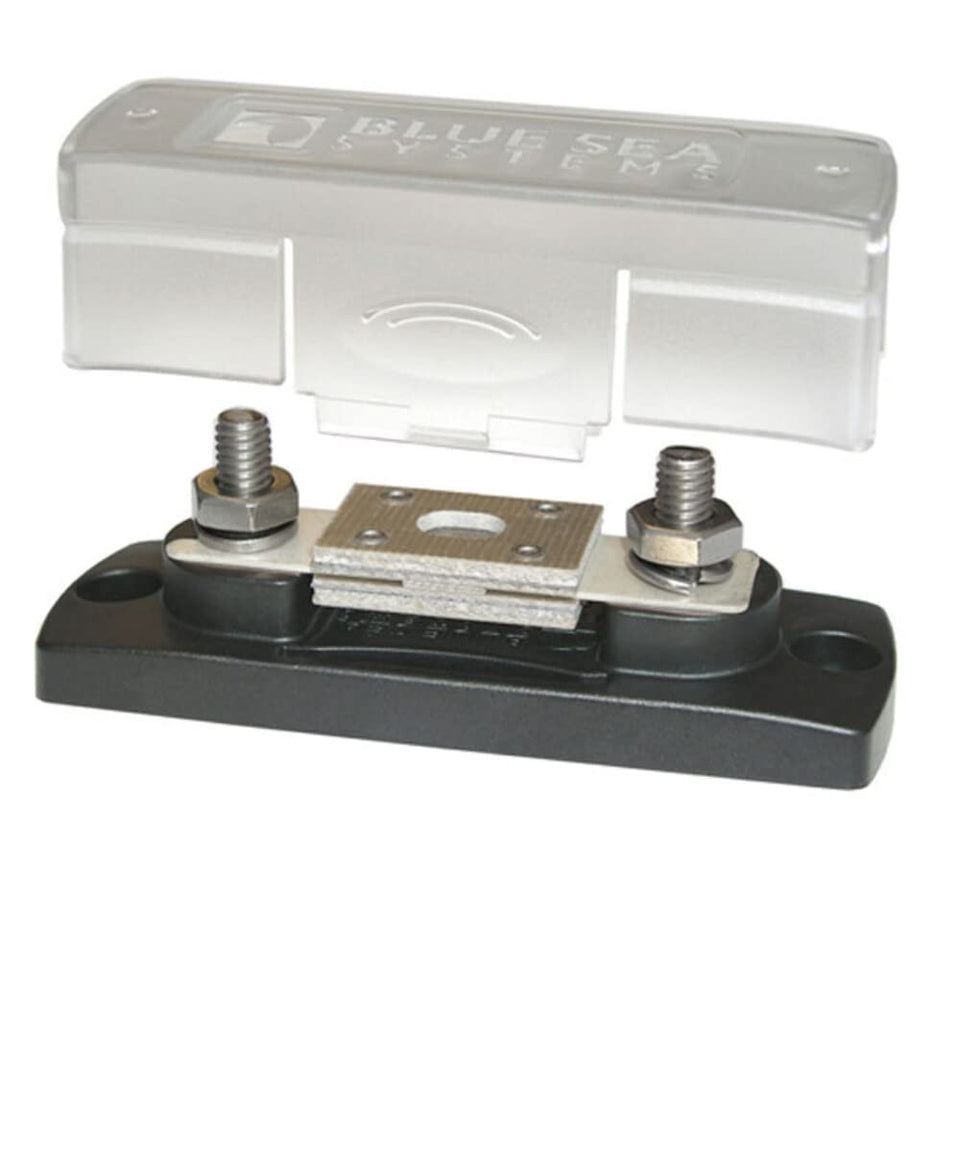 Blue Sea Systems 5005 ANL fuse block with insulating cover for marine 32V DC applications
