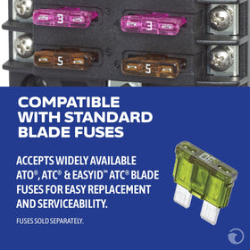 Blue Sea Systems 5026 ST blade fuse block ring and snap fork terminal compatibility