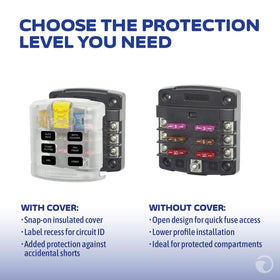 Blue Sea Systems 5028 positive bus detail showing robust DC distribution