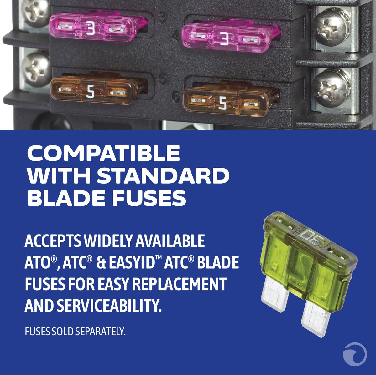 Blue Sea Systems 5028 spare fuse storage keeps replacements handy