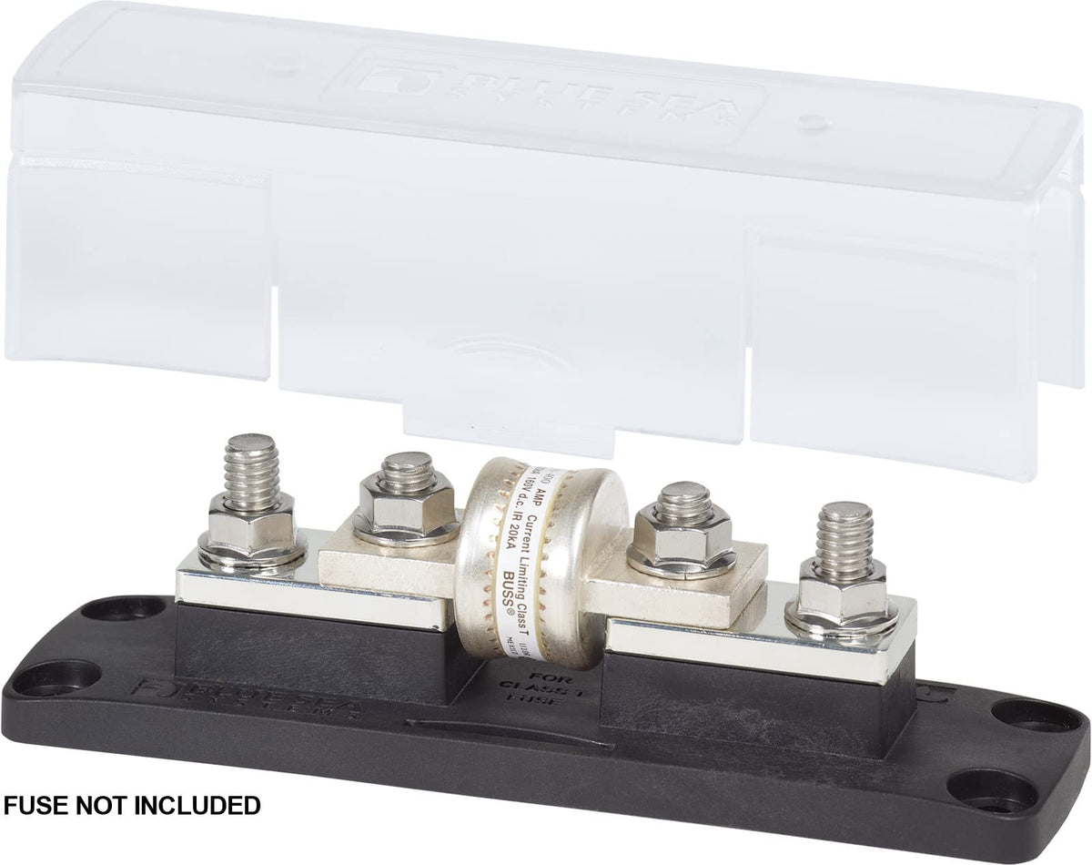 Blue Sea Systems 5502 fuse block side view, sturdy mounting for rugged installs